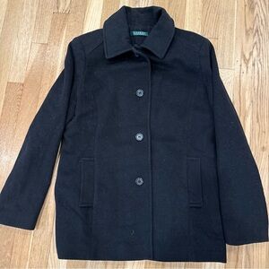 Ralph Lauren Coat size 14 wool blend peacoat